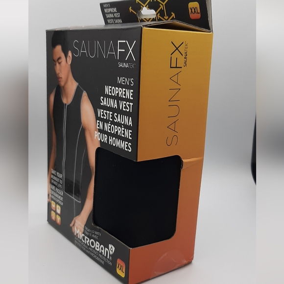 SaunaFX Men's Neoprene SAUNA VEST Slimming Fitness Sweat Gym Body Shaper Hot XXL - Picture 2 of 5